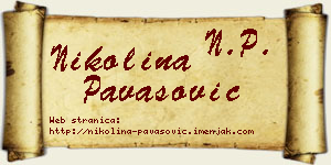 Nikolina Pavasović vizit kartica